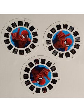 Viewmaster Spiderman 21 image story reels x 3